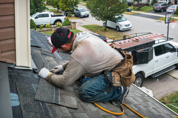 Professional Roofing technician working in Pleasant Hall, PA